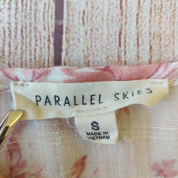 Parallel Skies floral ruffle sleeveless top sz S - Picture 7 of 7